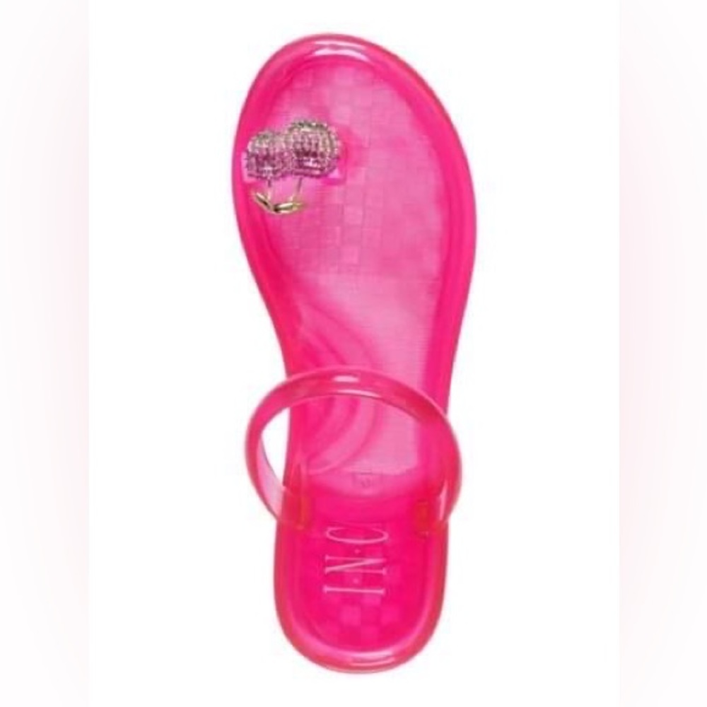 International Concepts Pink Cherry Embellished Jelly Sandals 90s' Size 7 NEW - Picture 5 of 5